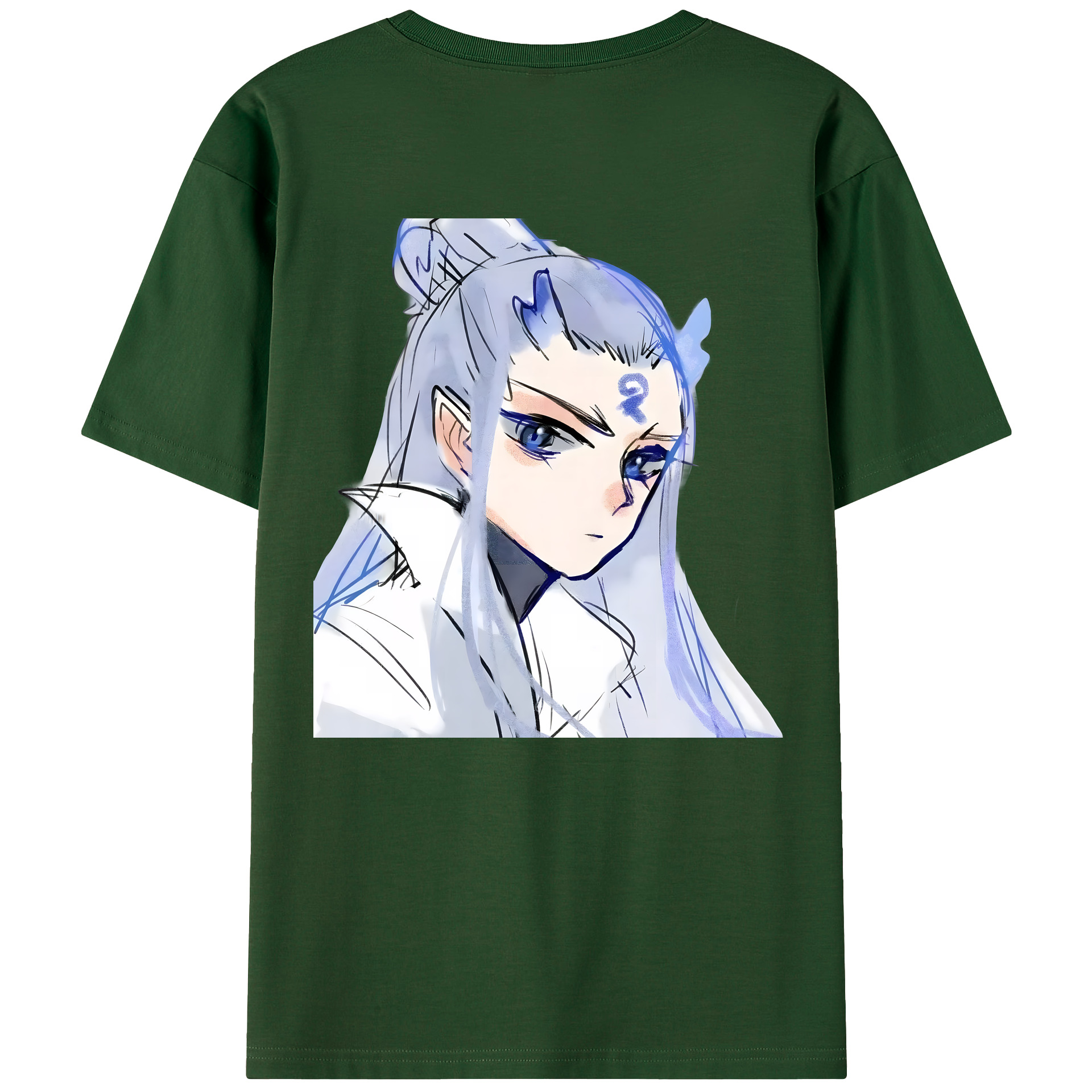 （画像用） Ne Zha 2 ナタ 魔童の大暴れ 綿100％半袖Tシャツ（背面プリント）